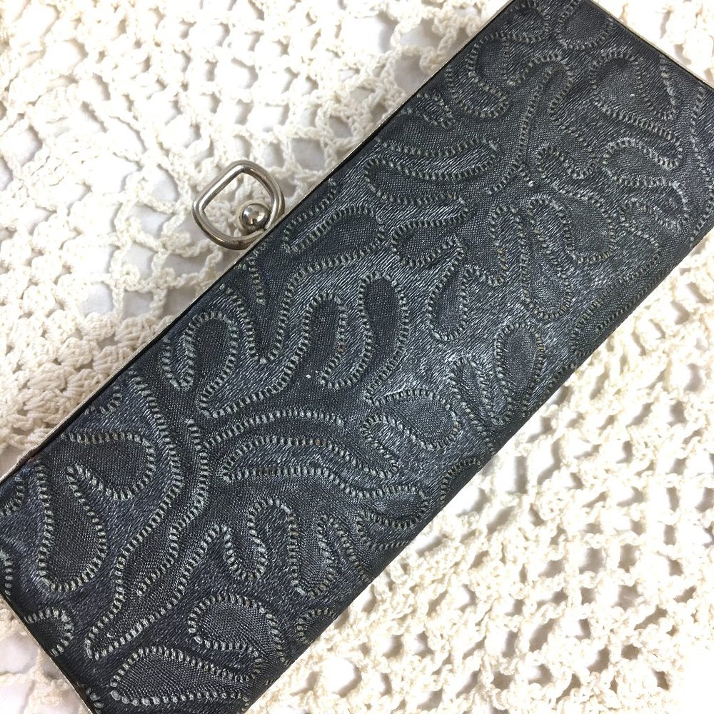 Vtg 60’s Snap lock Eyeglass Hard Shell Case